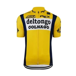 Vintage 1980s Del Tongo Cycling Jersey XXL Colnago Retro Italian Bike Shirt - Picture 1 of 11