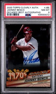 👑🎁 2020 TOPPS CLARAMENTE AUTÉNTICOS LOS MEJORES AUTÓGRAFOS DE DÉCADAS JBE JOHNNY BENCH📈PSA - Imagen 1 de 3