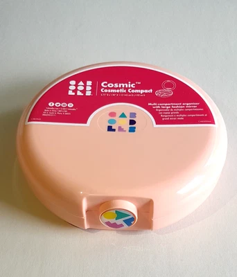 CABOODLES Round PINK Make up Cosmetic Case Compact-style Small Organizer Mirror - Image 1 of 4