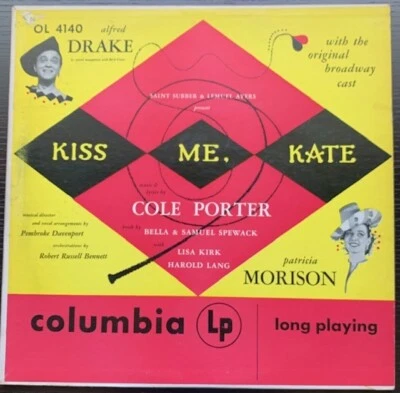 ALFRED DRAKE-PATRICIA MORISON KISS ME KATE COLUMBIA OL4140 REISSUE-33 1/3RPM VG+ - Image 1 of 4
