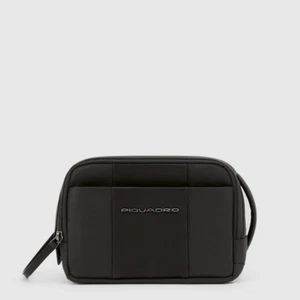 Beauty case uomo in tessuto riciclato -BY6149BR2 - nero - Foto 1 di 10