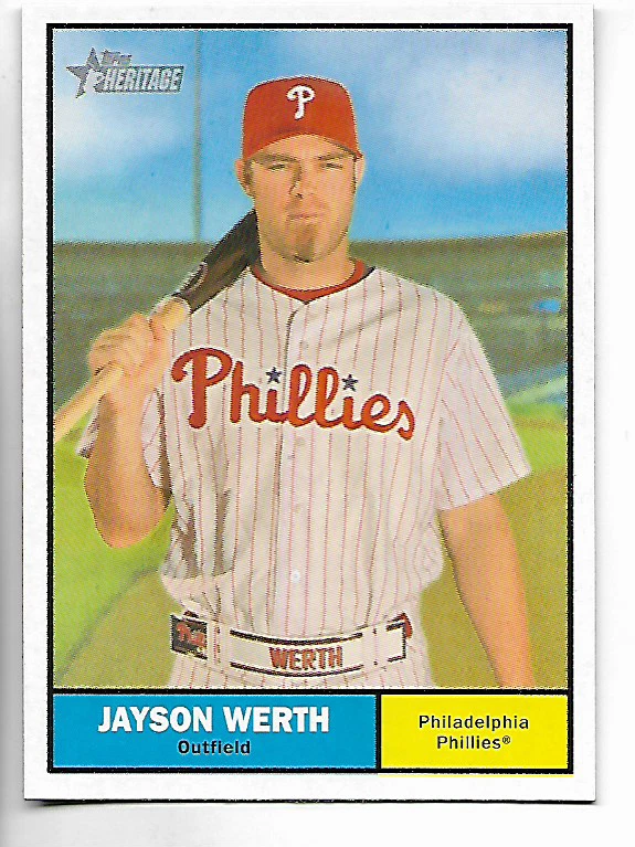 2010 Topps Heritage Jayson Werth Card - Image 1 of 1