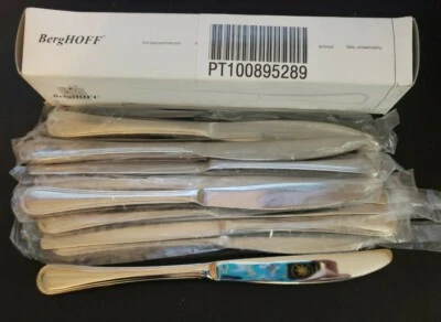 New Berghoff Cosmos Stainless Steel Dinner Knives Set Of 12 - Image 1 of 2