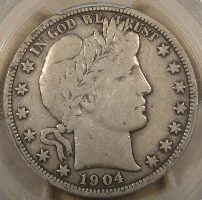 1904-S Barber Half Dollar 50c PCGS Certified F15 - Image 1 of 4