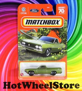 Tarjeta de tres radios Ford Ranchero #17 MB21-072623 2023 Matchbox verde 1970 - Imagen 1 de 7
