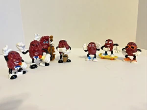 Vtg California Raisins figures Lot of 7 -, Surfboard, Musicinas 1980's Hardee's - Picture 1 of 7
