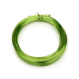 8 Yards Tarnish Resistant Parrot Lime Green 20 Gauge Round Wrapping Wire * - Picture 1 of 1