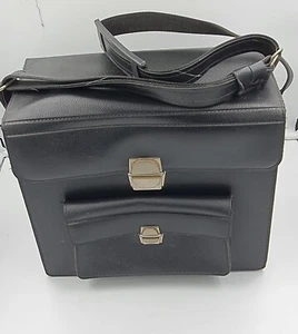 Alte Kameratasche Schultertasche Arbeit Tasche rotem Stoff innen Trageriemen Top - Photo 1/5
