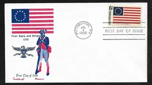 #1350 6c Historic Flags -First Stars and Stripes- Cachet Craft FDC - Picture 1 of 2