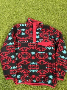 Patagonia Girls Aztec Synchilla Snap-T Pullover Fleece Jacket Size M 10 - Picture 1 of 6