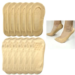 12pk No Show Socks Women Nude Flats Non Slip Foot Liner Invisible Ultra Low 9-11 - Picture 1 of 1