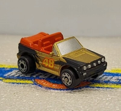 Micro Machines VW Golf Rabbit Convertible #18 Black & Gold - Image 1 of 4