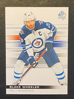 Blake Wheeler 2019-20 Upper Deck SP Authentic #95 Winnipeg Jets - Image 1 of 2
