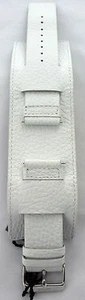 Neu Unterleg Uhrenarmband 24mm Leder Weiß #202 - Picture 1 of 1