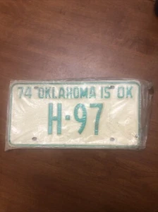 Vintage 1974 Oklahoma House Of Representatives License Plate Never Issued H-97 - Picture 1 of 2