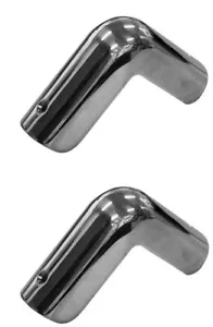 Guardabarros de extremo de tapa de esquina 316 S/S Boat Gunwale, acero inoxidable t/s 43 mm x 2 piezas - Imagen 1 de 2