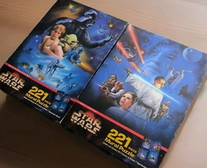 Vintage STAR WARS Mural Puzzle Scene 1 & 2 - Milton Bradley - 221 Piece Each NEW - Picture 1 of 6