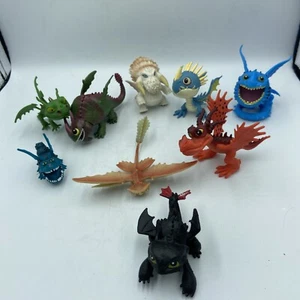 Lot Of 9, How To Train Your Dragon Toy Small Figures Figurines 2013 DWA LLC - Picture 1 of 7
