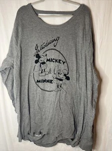 Disney Parks Sweater 5X Grey Introducing Mickey & Minnie Open Back Womens - Picture 1 of 9