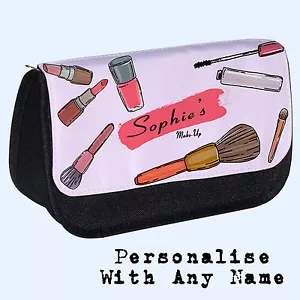 Personalised Hand Drawn Cosmetics Makeup Bag / Pencil Case, Gift, funny, custom - Bild 1 von 3
