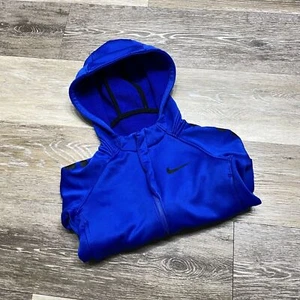 NIKE Therma-Fit Full Zip Up Blue Hooded Sweatshirt Hoodie Boy's Size 2T - Picture 1 of 9