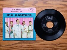 THE PLATTERS IT'S MAGIC/REACHING FOR A STAR 45 RECORD ITEM #2897-MH