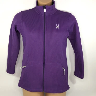 Jaqueta de malha Slyest zíper completo roxa feminina GG - Imagem 1 de 4