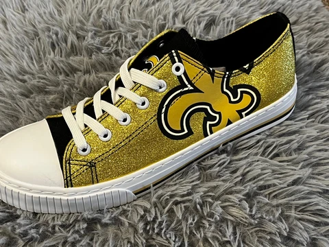 FOCO Women's NFL New Orleans Saints Low Top Canvas Sneakers Shoes - Size 10 Cover