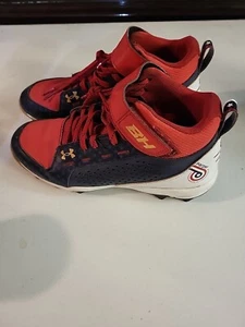Under Armour Boys Harper 6 Limited Edition  Cleats Red White Blue Size 6  - Picture 1 of 7
