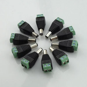 10Pcs 2.1MM DC Male Power Supply Plug Cable Adapter CCTV camera Video Connector - Picture 1 of 6