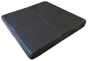 Cojín de asiento marrón oscuro cojín de asiento sillón silla banco cojín de cuero auténtico - Imagen 1 de 5