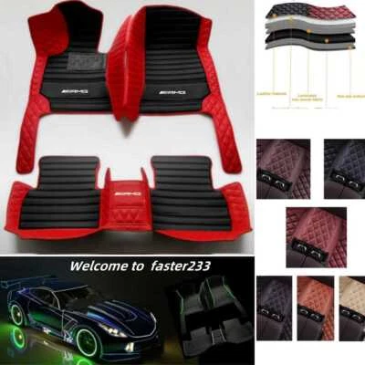 For Mercedes Benz A/C/GLB/GLC/GLE/M-Class AMG Car Floor Mats All Models Carpet Foto 1 de 4