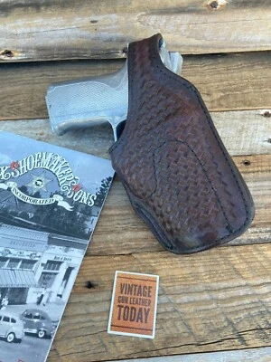  Funda de ruptura frontal Tex Shoemaker Cordoban Basketweave para S&W 4566 cuadrada automática Foto 1 de 4