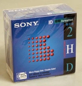 Sony Diskettes Double Sided 10 pack 10MFD-2HD IBM  Formatted New - Picture 1 of 1
