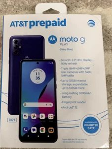 Motorola moto G Play (2023) - 32 GB - Blue (AT&T) New in Box! - Afbeelding 1 van 2