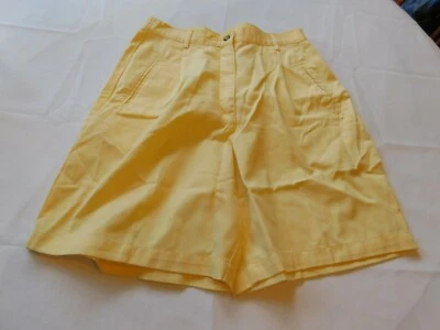 Pantalones Cortos Jennifer Moore Damas Mujeres Talla 10 Amarillo Plisado Frontal Usados en Excelente Condición Foto 1 de 3