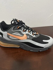 Men’s Nike Air Max 270 React Wolf Grey/Total Orange-Black Size 10.5 - Picture 1 of 10