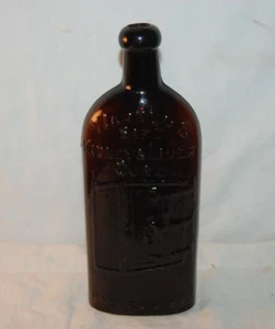 Antique Bottle Warners Safe Kidney and Liver Rochester NY 9 3/4 " Dark Brown - Picture 1 of 4
