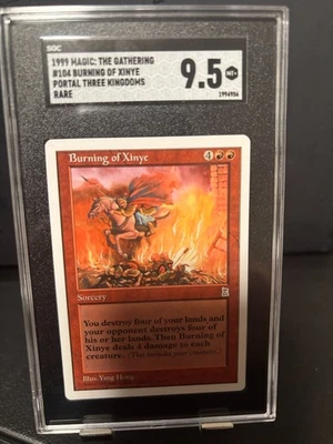 Portal Three Kingdoms Burning of Xinye rare SGC 9.5 Magic MTG P3K #104 - Image 1 of 2