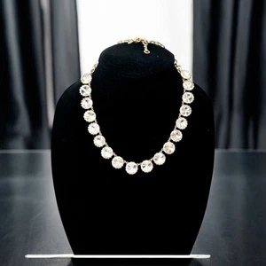 Collana J Crew Anna Wintour Collet Georgiano Riviere Rivoli Cristallo Brulee Vintage - Foto 1 di 15