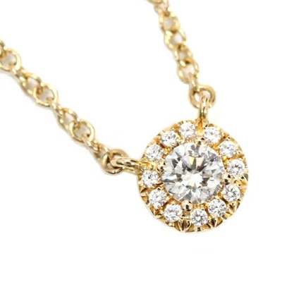 Tiffany & Co. Soleste Diamond Pendant Round Necklace Rose Gold Pink Gold 41cm - Image 1 of 4