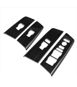 E8. Bright black Car Window Switch Panel Cover Trim For Honda CRV CR-V 2023-2025 - Picture 1 of 2