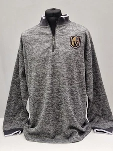 Camiseta Pullover NHL Vegas Golden Knights Gris Manga Larga 1/4 Cremallera - Imagen 1 de 6