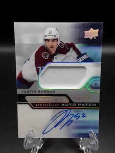 2021-22 UD Premier Justin Barron RPA Rookie Patch Auto /249 RC - Picture 1 of 2