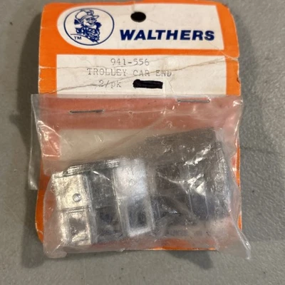 HO Walthers 941-556 Diecast Trolley Car Ends - Pack of 2 New NOS - Image 1 of 3