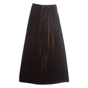 Vintage HAMMER Womens A-Line Skirt Brown Midi Wool 90s Check M - Picture 1 of 6
