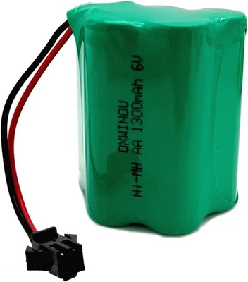6V 1300mAh Ni MH AA Rechargeable Battery Pack with SM 2P Plug for Toys Lighting - Image 1 of 4
