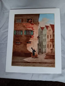 KPM Berlin Bildplatte Genredarstellung nach Spitzweg Der Gassenhauer handgemalt - Picture 1 of 13