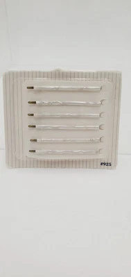 1990 Goody Bobby Hair Pins 6 Pieces Faux Tortoise Shell White & Gold Barrettes - Image 1 of 3