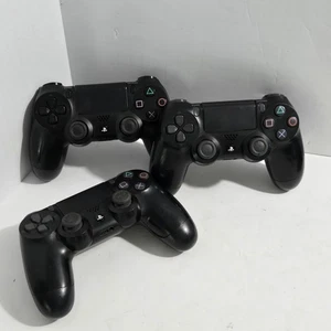 Lote de 3 controladores originales Sony Dualshock 4 Ps4 negros auténticos para reparación de piezas - Imagen 1 de 7
